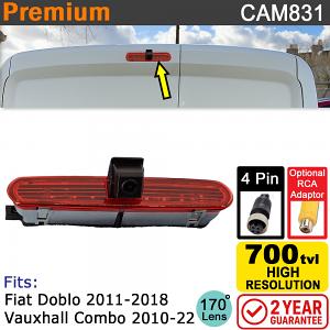 Fiat Doblo & Vauxhall Combo Brake Light Reversing Camera | CAM831