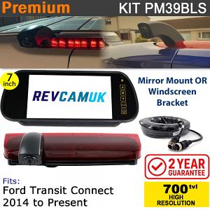 Ford Transit Connect Brake Light Reversing Camera kit with 7" Mirror Display - Ford Transit Connect Brake Light Reversing Camera kit with 7" Mirror Display - PM39BLS Ford Transit Connect Brake Light Reversing Camera kit with 7" Mirror Display - Ford Transit Connect Brake Light Reversing Camera kit with 7" Mirror Display - PM39BLS