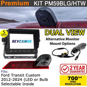 Ford Transit Custom 2012–2024 Twin Lens Brake Light Reversing Camera Kit (LED or Bulb) | PM59BLHTW / PM59BLGTW Ford Transit Custom 2012–2024 Twin Lens Brake Light Reversing Camera Kit (LED or Bulb) | PM59BLHTW / PM59BLGTW