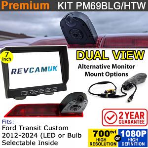 Ford Transit Custom 2012–2024 Twin Lens Brake Light Reversing Camera Kit (LED or Bulb, PC4089 or AHD 1080P C2399) | PM69BLHTW / PM69BLGTW Ford Transit Custom 2012–2024 Twin Lens Brake Light Reversing Camera Kit (LED or Bulb, PC4089 or AHD 1080P C2399) | PM69BLHTW / PM69BLGTW