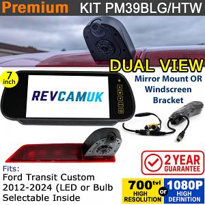 Ford Transit Custom 2012–2024 Twin Lens Brake Light Reversing Camera Kit (LED or Bulb, Standard or High Definition) | PM39BLHTW / PM39BLGTW Ford Transit Custom 2012–2024 Twin Lens Brake Light Reversing Camera Kit (LED or Bulb, Standard or High Definition) | PM39BLHTW / PM39BLGTW