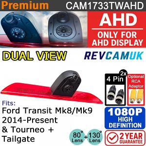 Ford Transit Dual-View Brake Light Reversing and Rear-View Camera 1080P AHD | CAM1733TW-AHD