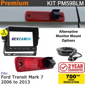 Ford Transit Mk7 (2006-2013) Brake Light Reversing Camera kit with 5" Monitor Display - PM59BLM Ford Transit Mk7 (2006-2013) Brake Light Reversing Camera kit with 5" Monitor Display - PM59BLM