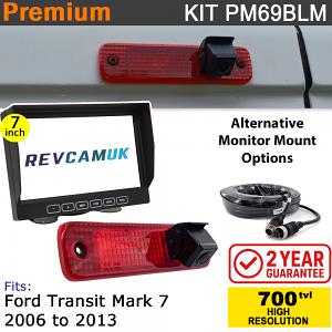 Ford Transit Mk7 (2006-2013) Brake Light Reversing Camera kit with 7" Monitor Display - PM69BLM Ford Transit Mk7 (2006-2013) Brake Light Reversing Camera kit with 7" Monitor Display - PM69BLM