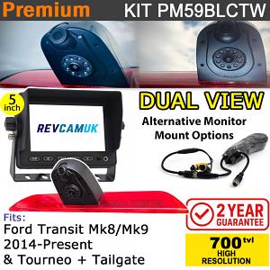 Ford Transit Mk8 (2014+) Twin Brake Light Reversing + Rear View Camera kit with 5" Monitor Display - PM59BLCTW Ford Transit Mk8 (2014+) Twin Brake Light Reversing + Rear View Camera kit with 5" Monitor Display - PM59BLCTW