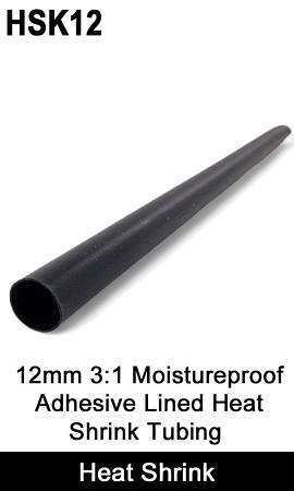 12mm 3:1 Moistureproof Adhesive Lined Heat Shrink Tubing - HSK12 12mm 3:1 Moistureproof Adhesive Lined Heat Shrink Tubing - HSK12