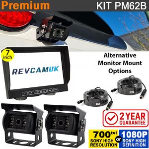 Dual Reversing Camera Kit for Horseboxes, Agriculture & Plant with 7″ Dash Monitor – Sony CCD or 1080P High Definition | PM62 Dual Reversing Camera Kit for Horseboxes, Agriculture & Plant with 7″ Dash Monitor – Sony CCD or 1080P High Definition | PM62
