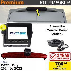 Iveco Daily (2014-2022) Brake Light Reversing Camera kit with 5" Monitor Display - PM59BLR