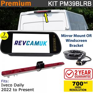 Iveco Daily (2022+) Brake Light Reversing Camera kit with 7" Mirror Monitor - PM39BLRB Iveco Daily (2022+) Brake Light Reversing Camera kit with 7" Mirror Monitor - PM39BLRB