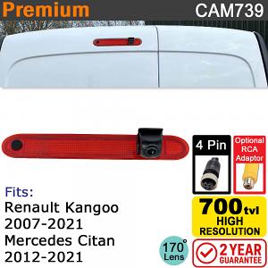 Renault Kangoo and Mercedes Citan Brake Light Reversing Camera | CAM739