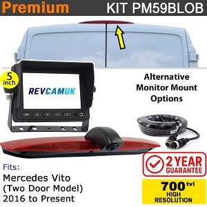 2016+ Mercedes Vito 2 Door Reversing Camera kit for Brake Light with 5" Monitor Display - PM59BLOB 2016+ Mercedes Vito 2 Door Reversing Camera kit for Brake Light with 5" Monitor Display - PM59BLOB