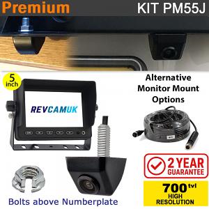 Pole/Bolt Number Plate Reversing Camera Kit with 5" Dash Monitor - PM55J Pole/Bolt Number Plate Reversing Camera Kit with 5" Dash Monitor - PM55J