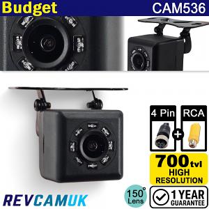 Compact Reverse Camera with Night Vision - 4-Pin & RCA - Clearance