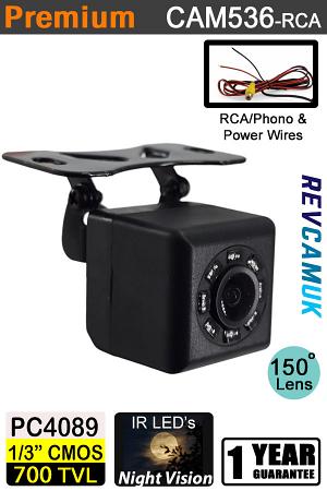 CAM536 - RCA Phono 700TVL High Res CMOS Small Reversing Camera With Night Vision  CAM536 - RCA Phono 700TVL High Res CMOS Small Reversing Camera With Night Vision