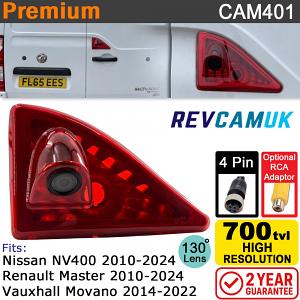 Renault Master, Nissan NV400, Vauxhall Movano Brake Light Reversing Camera | CAM401 Renault Master, Nissan NV400, Vauxhall Movano Brake Light Reversing Camera | CAM401
