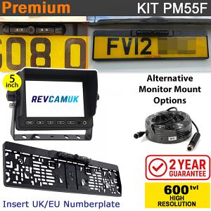 Number Plate Frame Reversing Camera Kit with 5" Dash Monitor - PM55F Number Plate Frame Reversing Camera Kit with 5" Dash Monitor - PM55F
