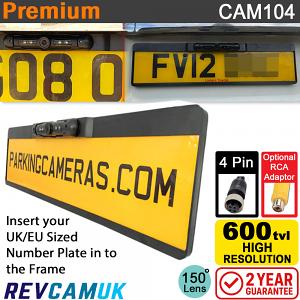 Numberplate Frame Reversing Camera | 600TVL | 4 pin connector | CAM104 Numberplate Frame Reversing Camera | 600TVL | 4 pin connector | CAM104