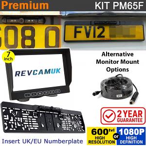 Number Plate Frame Reversing Camera Kit with 7″ Dash Monitor – 600TVL or 1080P High Definition Camera | PM65F Number Plate Frame Reversing Camera Kit with 7″ Dash Monitor – 600TVL or 1080P High Definition Camera | PM65F