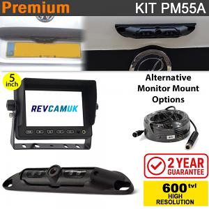 Number Plate Reverse Parking Camera Kit with 5" Dash Monitor - PM55A Number Plate Reverse Parking Camera Kit with 5" Dash Monitor - PM55A