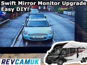 Changing a customer's Swift Motorhome Rear View Mirror Monitor for one of ours Changing a customer's Swift Motorhome Rear View Mirror Monitor for one of ours