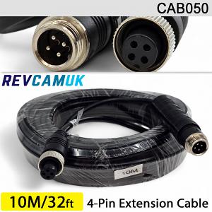 10M - 4 Pin Aviation Screw Connector Extension Cable for 1 reversing camera | CAB050 10M - 4 Pin Aviation Screw Connector Extension Cable for 1 reversing camera | CAB050