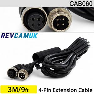 3M - 4 Pin Aviation Screw Connector Extension Cable for 1 reversing camera | CAB060 3M - 4 Pin Aviation Screw Connector Extension Cable for 1 reversing camera | CAB060