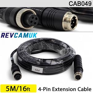 5M - 4 Pin Aviation Screw Connector Extension Cable for 1 reversing camera | CAB049 5M - 4 Pin Aviation Screw Connector Extension Cable for 1 reversing camera | CAB049