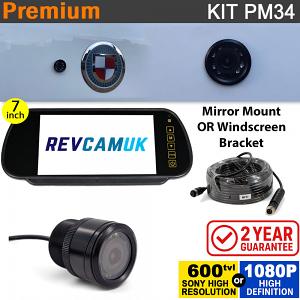 Bullet/Bumper Reversing Camera Kit with Mirror Monitor | PM34 Bullet/Bumper Reversing Camera Kit with Mirror Monitor | PM34