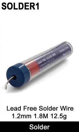 Lead Free Solder Wire 1.2mm 12.5g 1.8M | SOLDER1 Lead Free Solder Wire 1.2mm 12.5g 1.8M | SOLDER1
