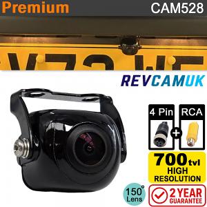 Small Black Bracket Reversing Camera | 700TVL CMOS | 4 pin & RCA | CAM528 Small Black Bracket Reversing Camera | 700TVL CMOS | 4 pin & RCA | CAM528