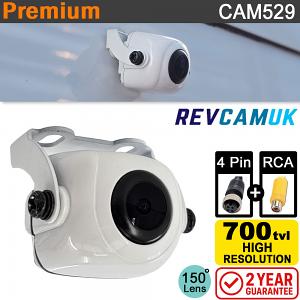 Small White Bracket Motorhome Reversing Camera | 700TVL CMOS | 4 Pin & RCA | CAM529 Small White Bracket Motorhome Reversing Camera | 700TVL CMOS | 4 Pin & RCA | CAM529