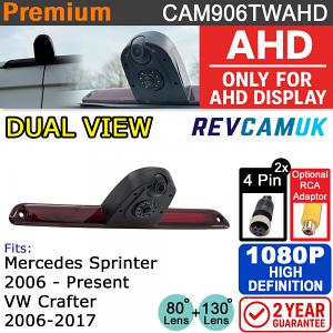 Mercedes Sprinter / VW Crafter Dual-View Brake Light Reversing and Rear-View Camera 1080P AHD | CAM906TW-AHD Mercedes Sprinter / VW Crafter Dual-View Brake Light Reversing and Rear-View Camera 1080P AHD | CAM906TW-AHD