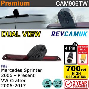 Mercedes Sprinter / VW Crafter Twin Lens Brake Light Reversing + Rear View Camera | CAM906TW Mercedes Sprinter / VW Crafter Twin Lens Brake Light Reversing + Rear View Camera | CAM906TW