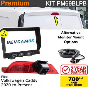 2020+ VW Volkswagen Caddy Reversing Camera Brake Light kit with 7" Monitor Display - PM69BLPB 2020+ VW Volkswagen Caddy Reversing Camera Brake Light kit with 7" Monitor Display - PM69BLPB