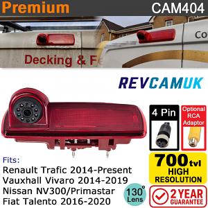 Vauxhall Vivaro 2014-2019 / Renault Trafic 2014-Present Brake Light Reversing Camera | CAM404 Vauxhall Vivaro 2014-2019 / Renault Trafic 2014-Present Brake Light Reversing Camera | CAM404