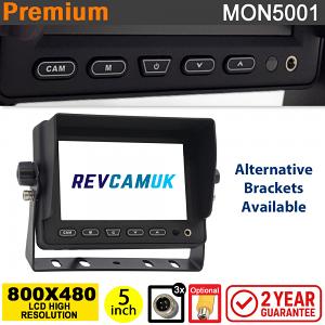 5" Monitor display for reversing cameras - 3x 4 pin inputs | MON5001 5" Monitor display for reversing cameras - 3x 4 pin inputs | MON5001