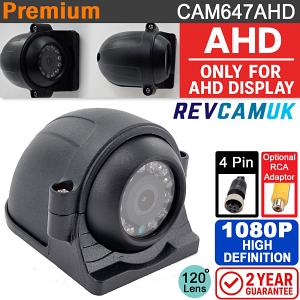 CAM647AHD - Black Sony 1080P AHD Side / Reversing Camera - (Only works with 1080P AHD compatible monitors/DVR's)