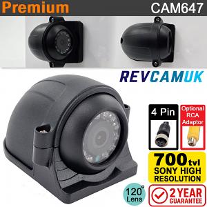 Side / Blind Spot / Cyclist / Pod Reversing Camera | Sony CCD | Black | 4 Pin connector | CAM647CCD Side / Blind Spot / Cyclist / Pod Reversing Camera | Sony CCD | Black | 4 Pin connector | CAM647CCD