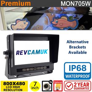7" waterproof/heavy dustproof monitor display for reversing cameras (ideal for agricultural use) IP66 | MON705W 7" waterproof/heavy dustproof monitor display for reversing cameras (ideal for agricultural use) IP66 | MON705W