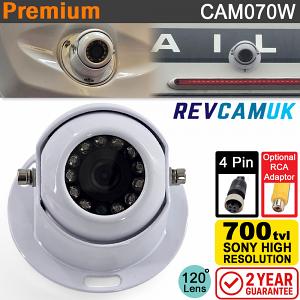 White Dome Reversing Camera | Sony CCD | 4 pin connector | CAM070W White Dome Reversing Camera | Sony CCD | 4 pin connector | CAM070W