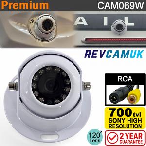 White Dome Reverse Camera | Sony CCD | RCA Phono connector | CAM069W