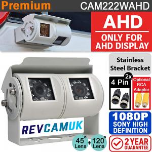 CAM222WAHD - White Twin Lens Bracket Sony 1080P AHD Reversing Rear View Camera - (Only works with 1080P AHD compatible monitors/DVR's)