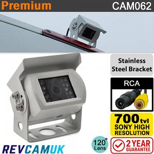 White Reversing Camera | Sony CCD | RCA Phono connector | Stainless Steel bracket | CAM062 White Reversing Camera | Sony CCD | RCA Phono connector | Stainless Steel bracket | CAM062