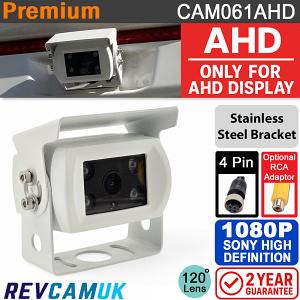 CAM061AHD - White Bracket Sony 1080P AHD Reversing Camera - (Only works with 1080P AHD compatible monitors/DVR's)