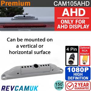 CAM105AHD - White Number Plate 1080P AHD Reversing Camera - (Only works with 1080P AHD compatible monitors/DVR's)