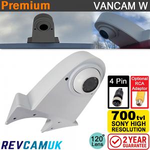 White Roof / Overhang Reversing Camera | Sony CCD | 4 pin connector | VANCAMW