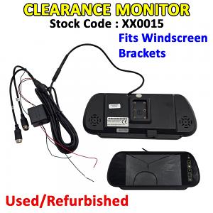7-inch Reversing Mirror Monitor – Windscreen Bracket – Black – Clearance 7-inch Reversing Mirror Monitor – Windscreen Bracket – Black – Clearance