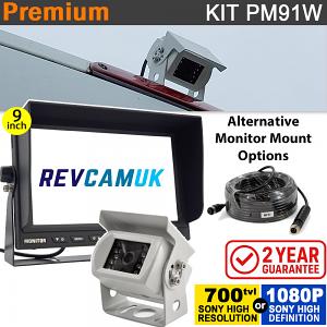 9" Heavy Duty Dash Display + Sony CCD (or optional Sony AHD) White Bracket Reversing Camera Kit - PM91W 9" Heavy Duty Dash Display + Sony CCD (or optional Sony AHD) White Bracket Reversing Camera Kit - PM91W