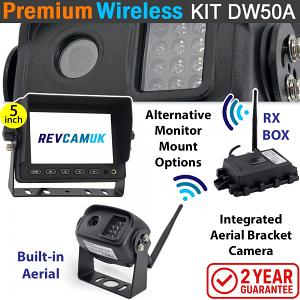 Sharp CCD Black Bracket Wireless Reverse Camera Kit with 5" monitor | DW50A Sharp CCD Black Bracket Wireless Reverse Camera Kit with 5" monitor | DW50A