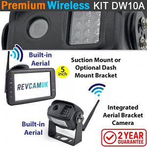 Sharp CCD Black Bracket Wireless Reverse Camera Kit with 5" monitor | DW10A Sharp CCD Black Bracket Wireless Reverse Camera Kit with 5" monitor | DW10A